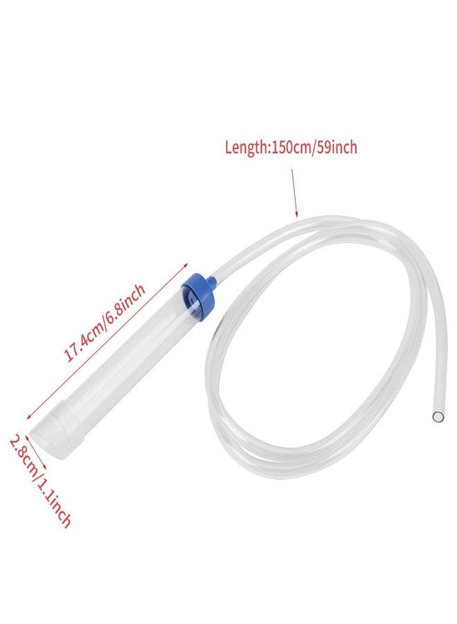 فديت مضخة هواء يدوية لتغيير مياه حوض السمك، أنبوب شفط، أنبوب حصى، أداة تنظيف الأسماك - Image 2